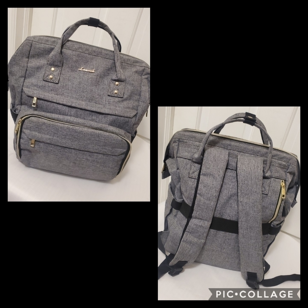 LOVEVOOK Laptop Backpack/top handle Bag Grey, Versatile, Business Casual